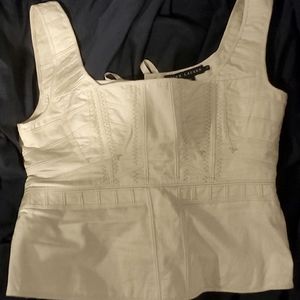 BEAUTIFUL cream ralph lauren lace up corset
